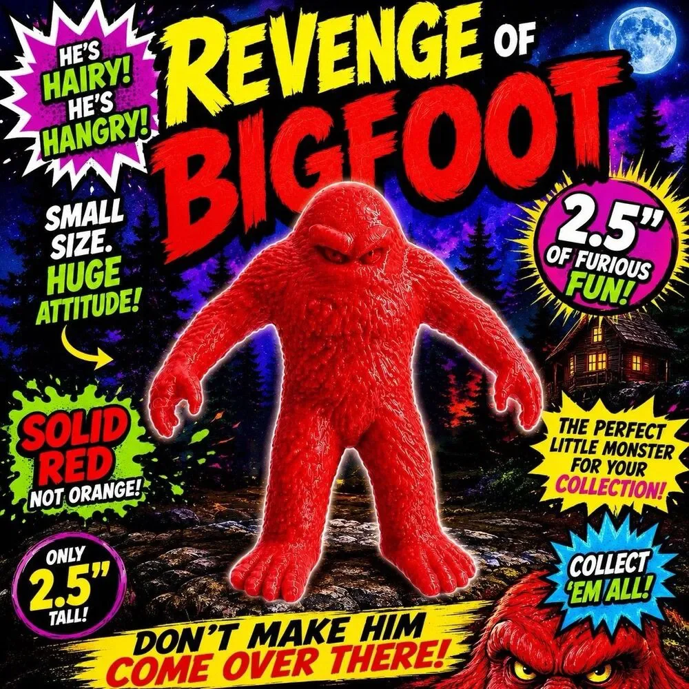 Revenge of Bigfoot (1979) miniature 2.5 Inch Dime Store Gumball Toy Monster